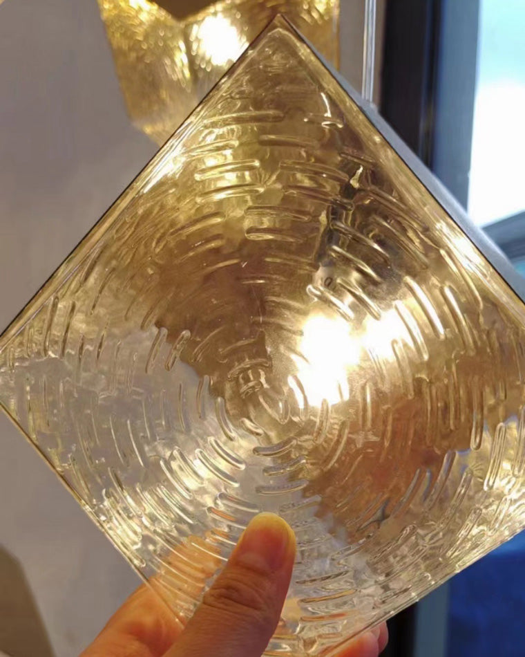 WOMO Lustre Pampilles en Verre Moderne-WM2150
