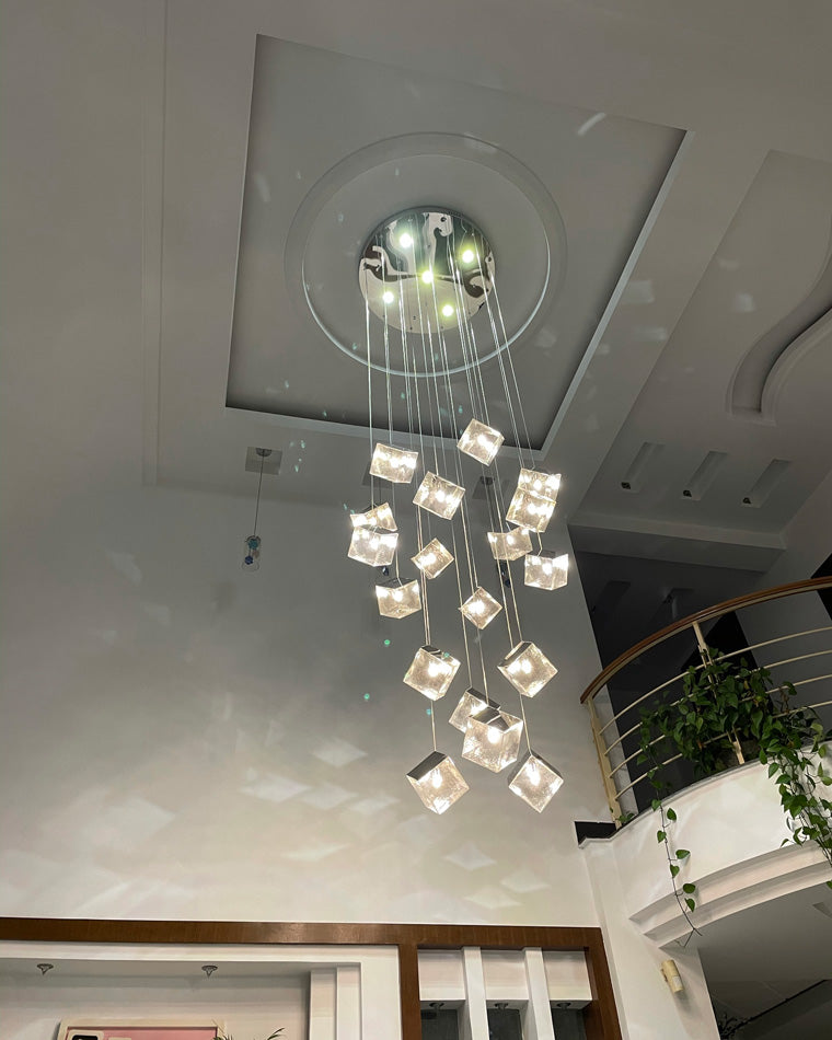 WOMO Lustre Pampilles en Verre Moderne-WM2150