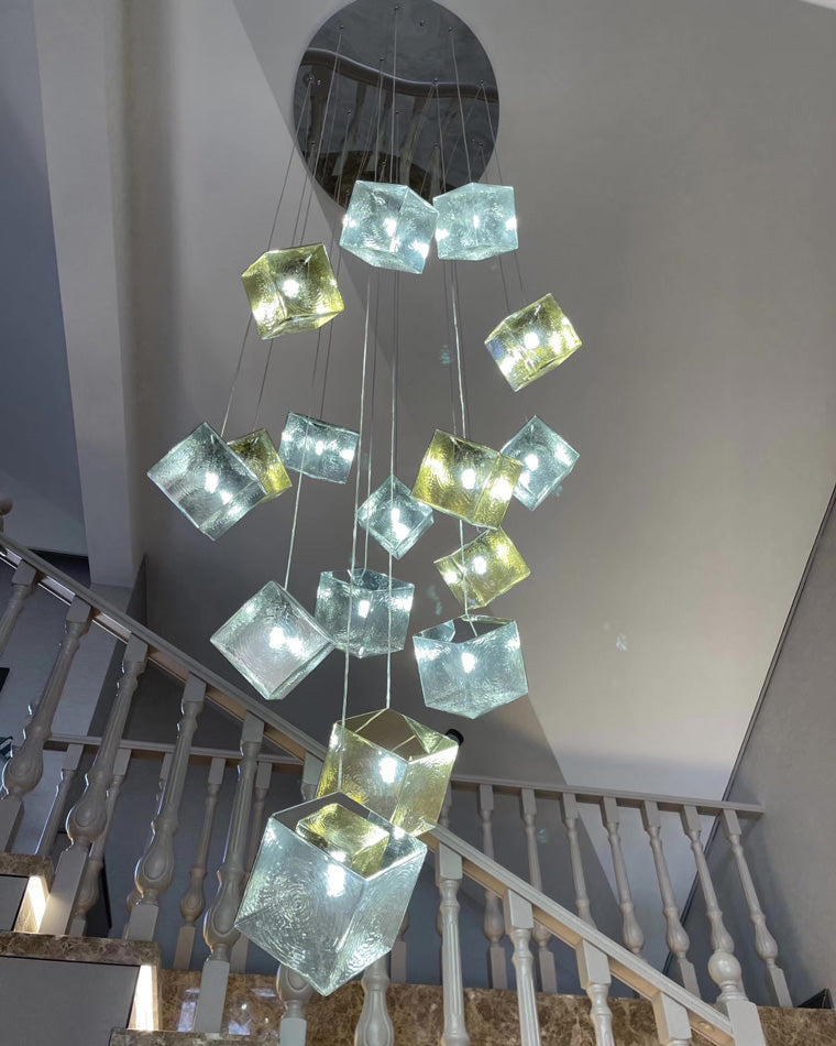 WOMO Lustre Pampilles en Verre Moderne-WM2150