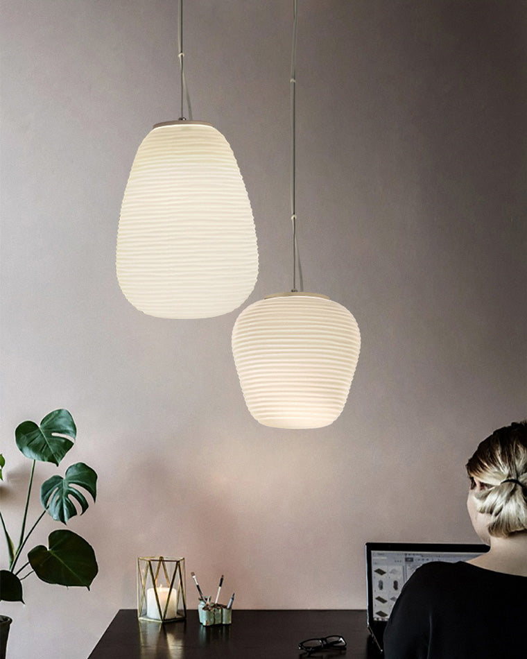 Lampe suspendue en verre soufflé WOMO Lantern-WM2151