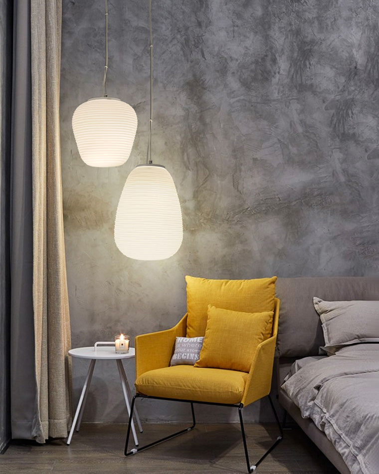 Lampe suspendue en verre soufflé WOMO Lantern-WM2151