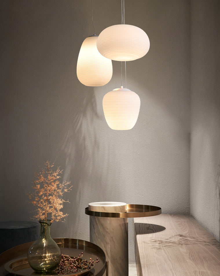 Lampe suspendue en verre soufflé WOMO Lantern-WM2151