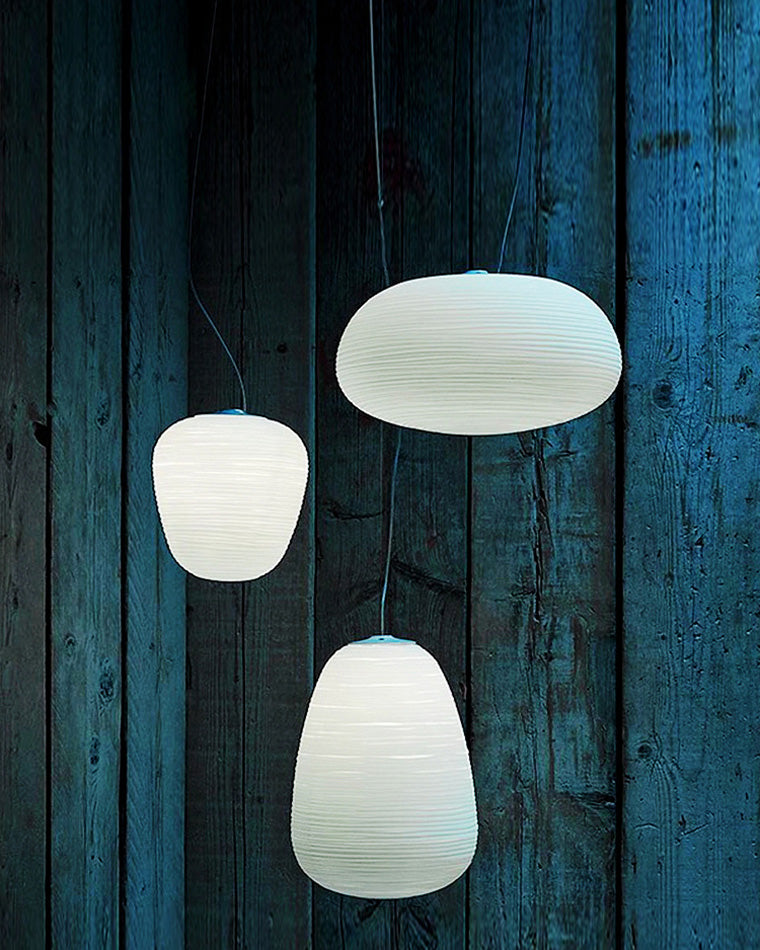 Lampe suspendue en verre soufflé WOMO Lantern-WM2151