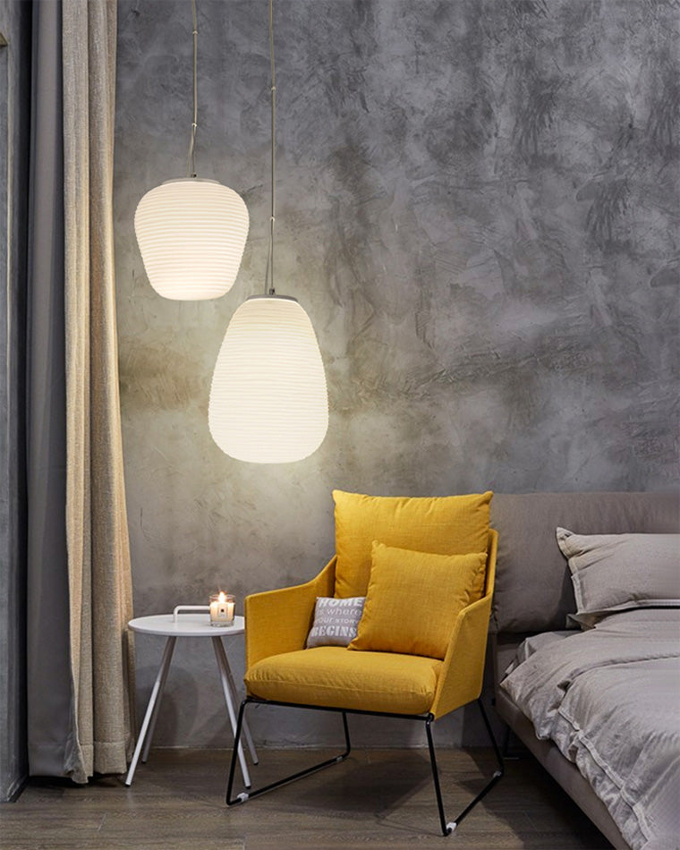 Lampe suspendue en verre soufflé WOMO Lantern-WM2151