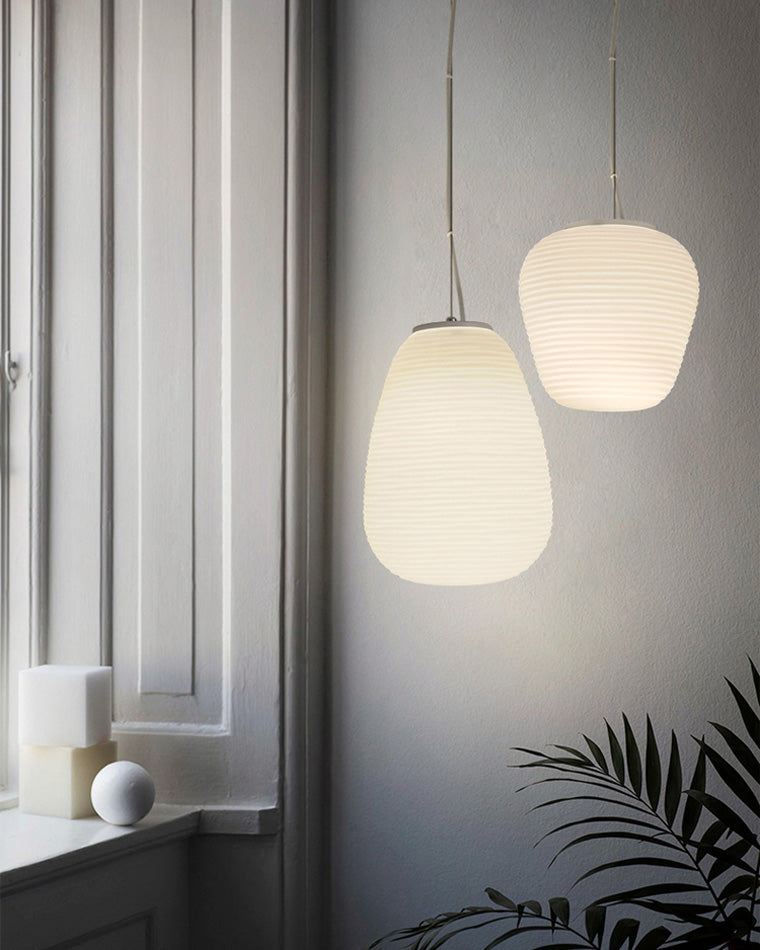 Lampe suspendue en verre soufflé WOMO Lantern-WM2151