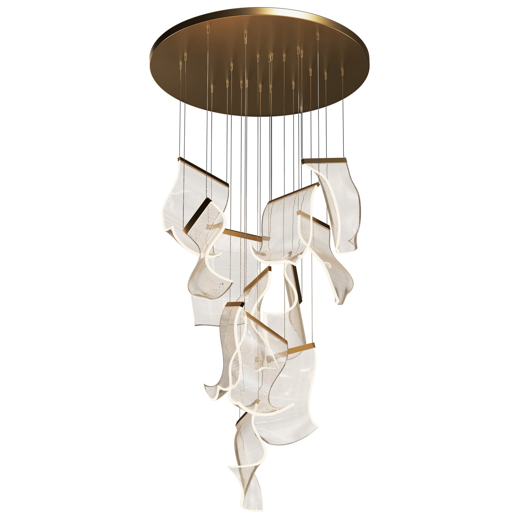 WOMO Lustre Feuille Acrylique Escalier-WM2158