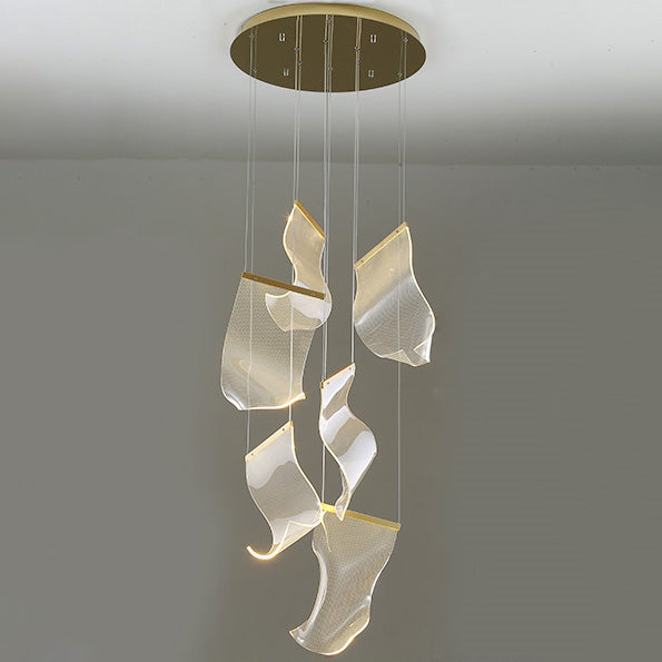 WOMO Lustre Feuille Acrylique Escalier-WM2158