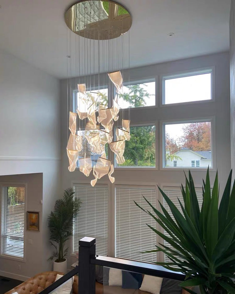 WOMO Lustre Feuille Acrylique Escalier-WM2158