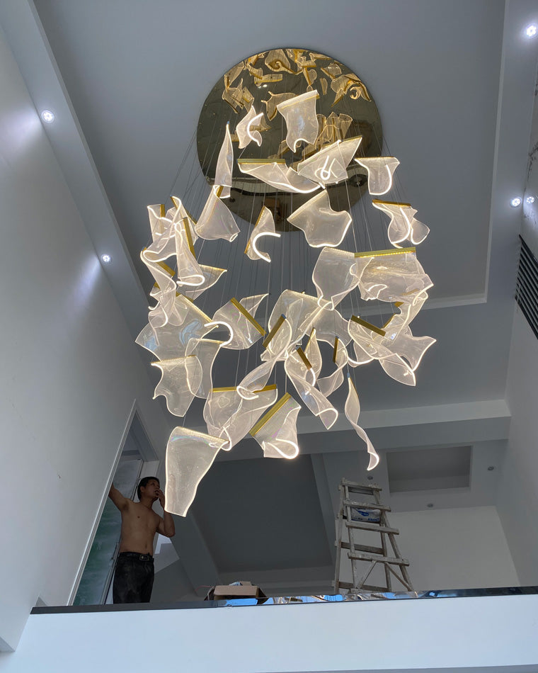 WOMO Lustre Feuille Acrylique Escalier-WM2158