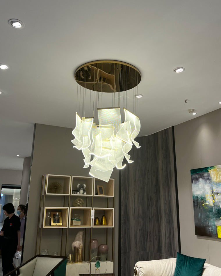 WOMO Lustre Feuille Acrylique Escalier-WM2158