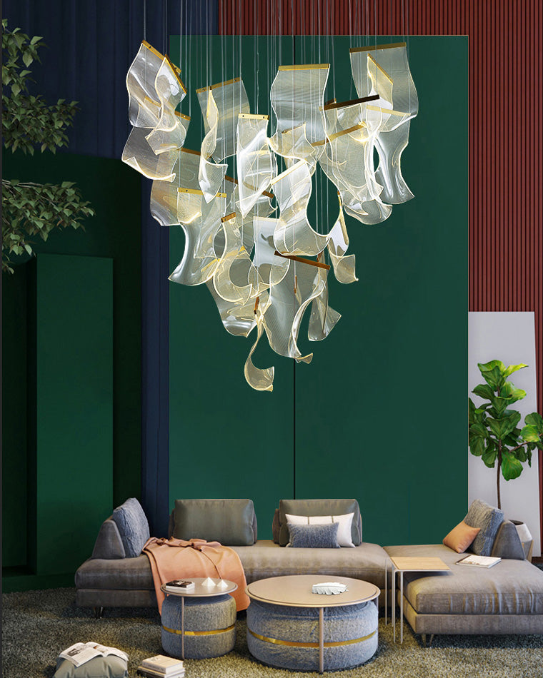 WOMO Lustre Feuille Acrylique Escalier-WM2158