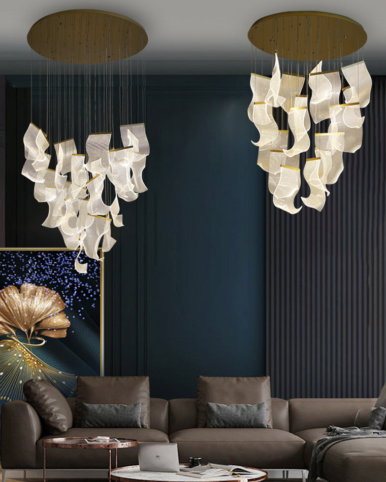 WOMO Lustre Feuille Acrylique Escalier-WM2158