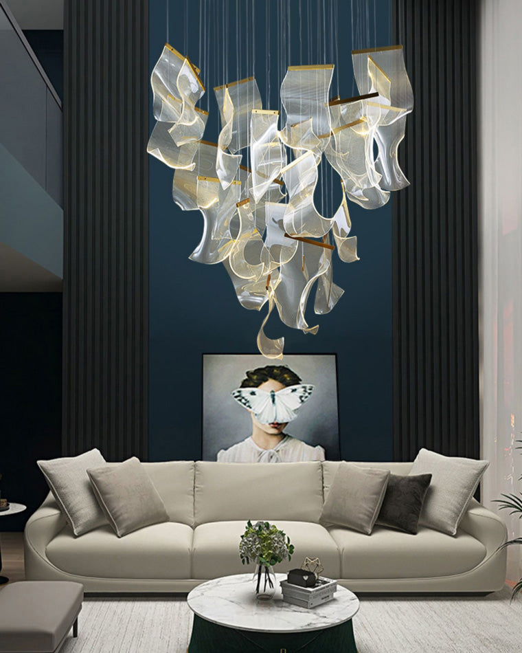 WOMO Lustre Feuille Acrylique Escalier-WM2158