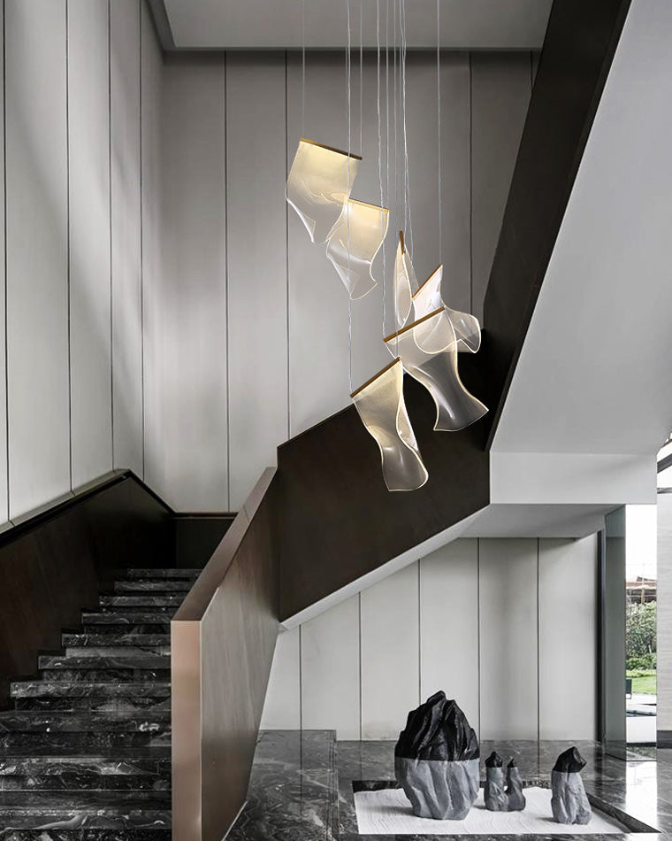 WOMO Lustre Feuille Acrylique Escalier-WM2158
