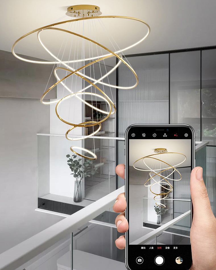 WOMO Lustre Multiple Cercle Led Luxe-WM2160