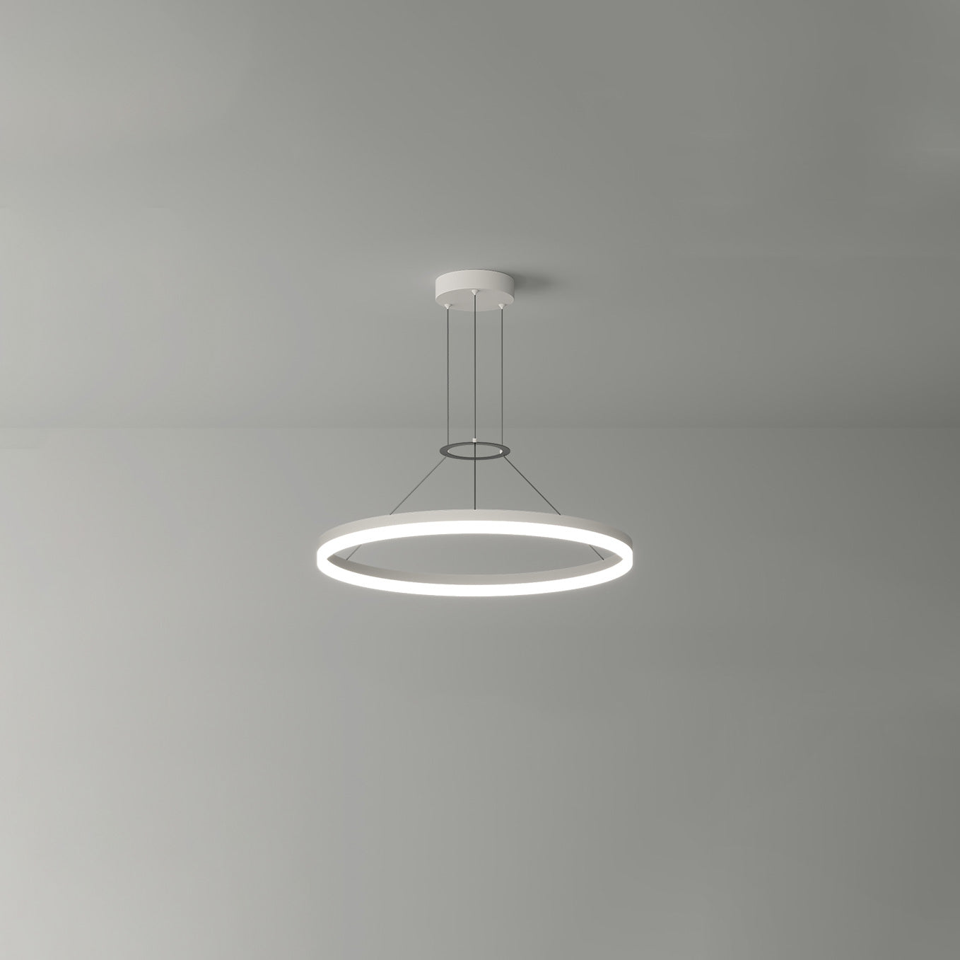 WOMO Lustre Cercle Led Noir/Blanc-WM2170