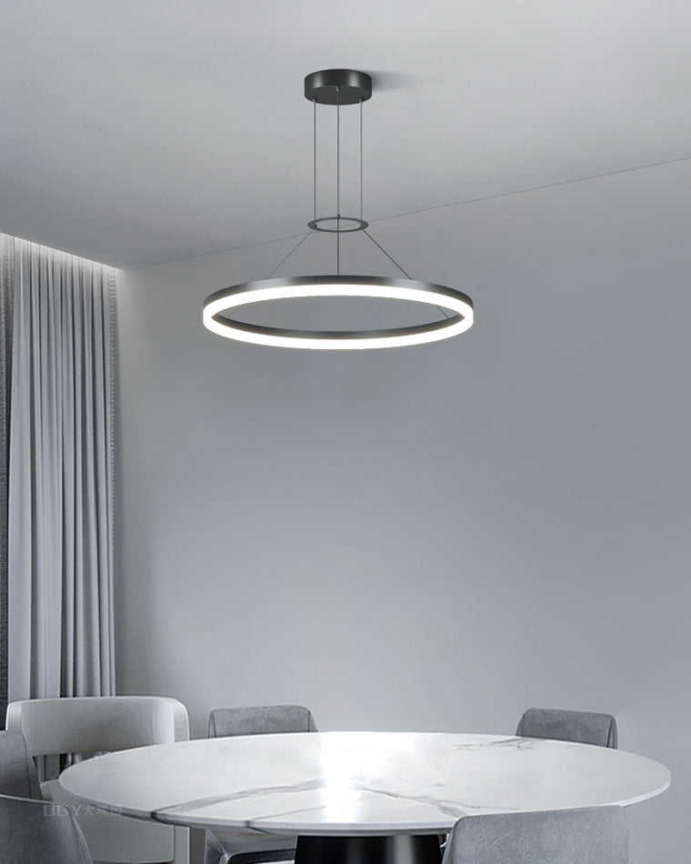 WOMO Lustre Cercle Led Noir/Blanc-WM2170