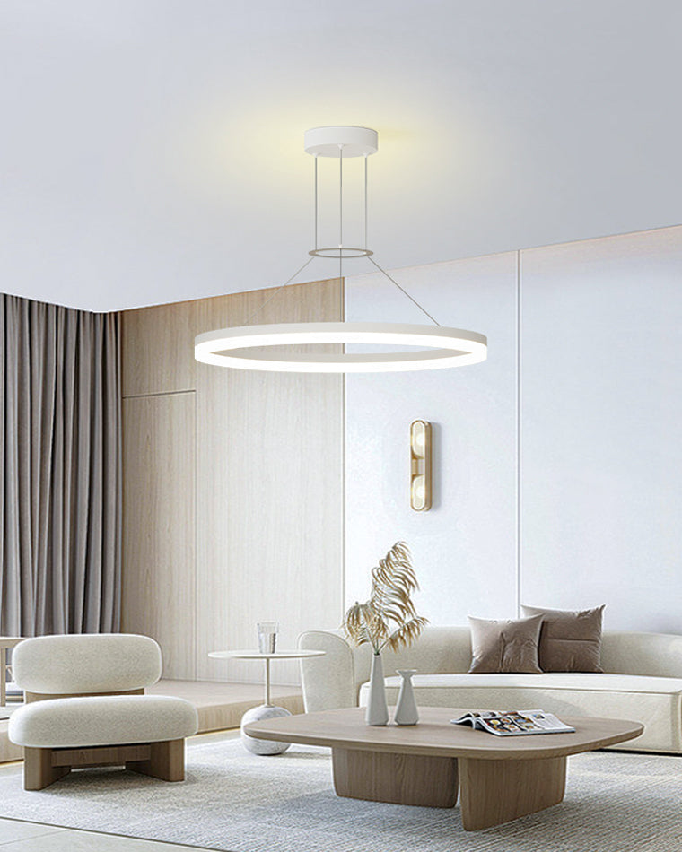 WOMO Lustre Cercle Led Noir/Blanc-WM2170