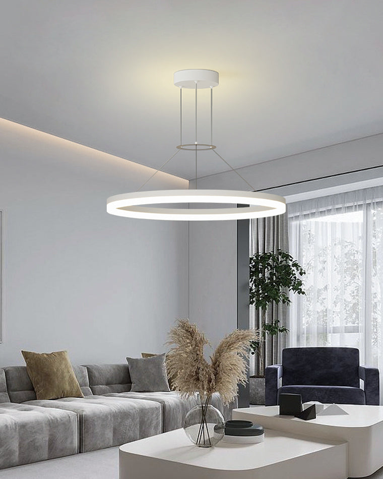 WOMO Lustre Cercle Led Noir/Blanc-WM2170