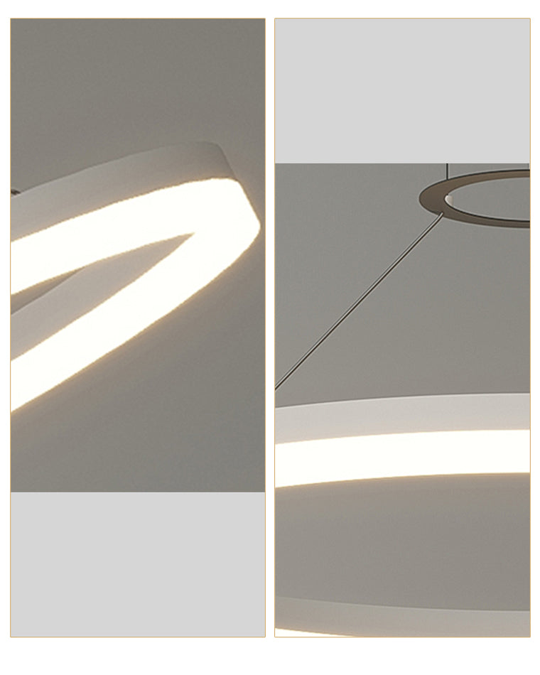WOMO Lustre Cercle Led Noir/Blanc-WM2170