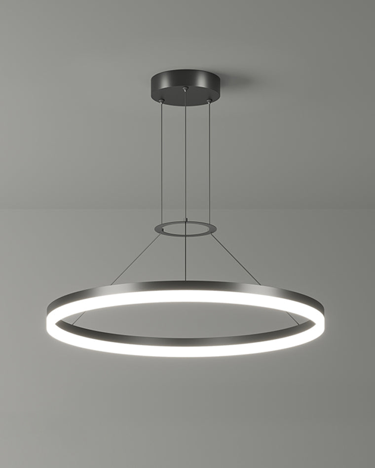 WOMO Lustre Cercle Led Noir/Blanc-WM2170