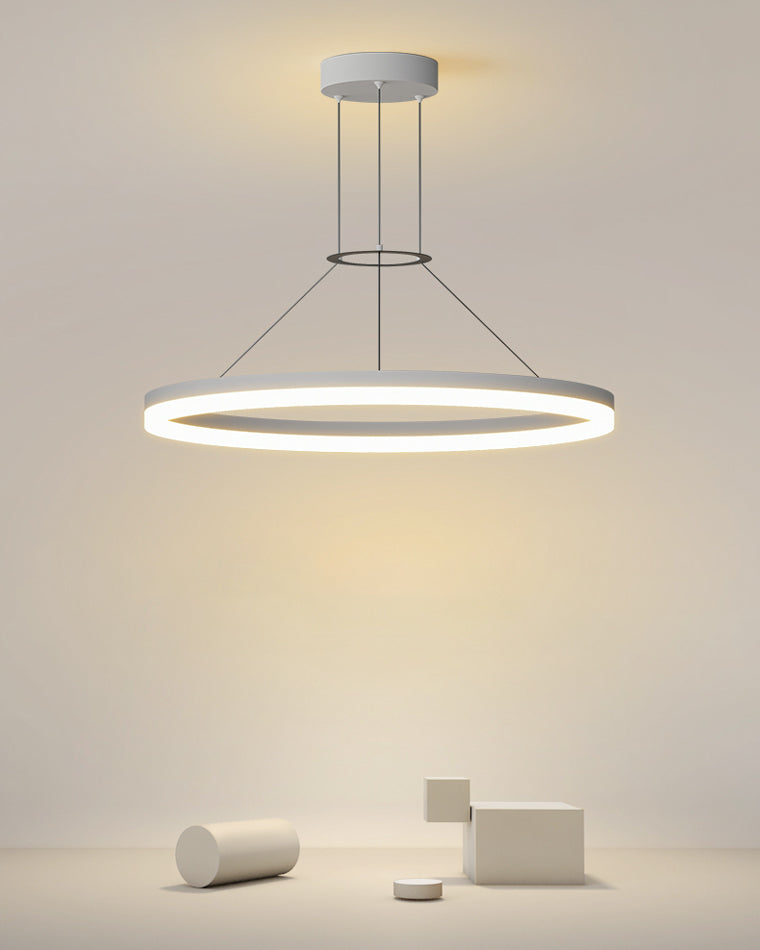 WOMO Lustre Cercle Led Noir/Blanc-WM2170