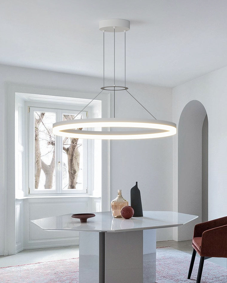 WOMO Lustre Cercle Led Noir/Blanc-WM2170