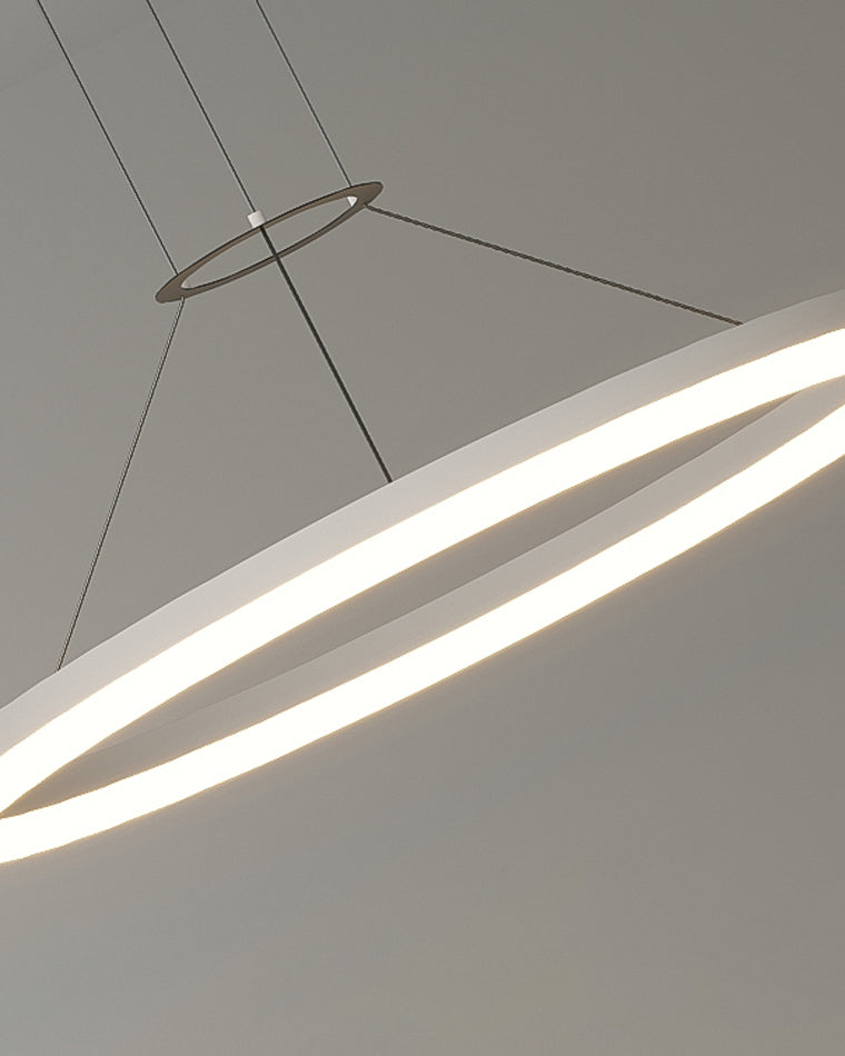 WOMO Lustre Cercle Led Noir/Blanc-WM2170