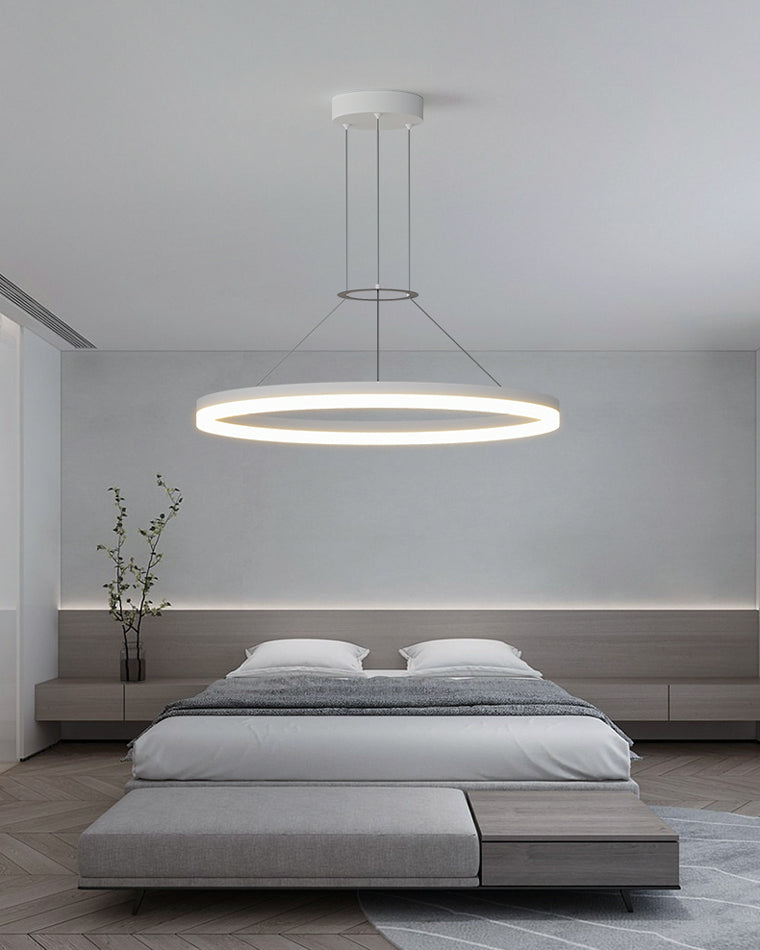WOMO Lustre Cercle Led Noir/Blanc-WM2170