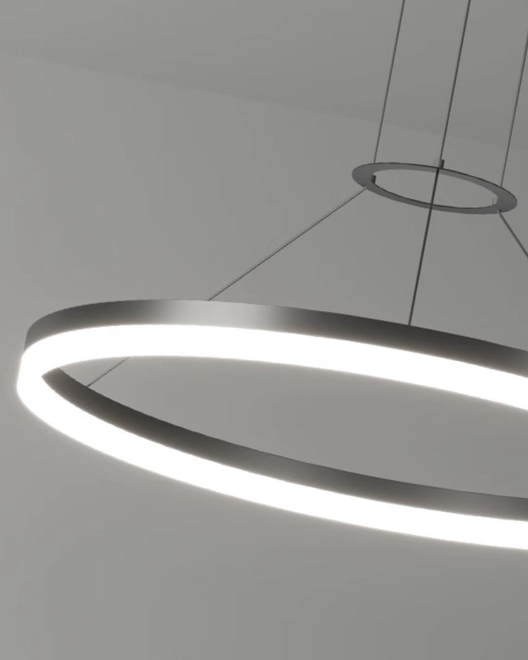 WOMO Lustre Cercle Led Noir/Blanc-WM2170