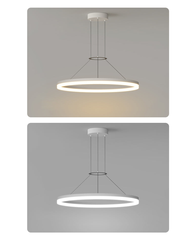 WOMO Lustre Cercle Led Noir/Blanc-WM2170
