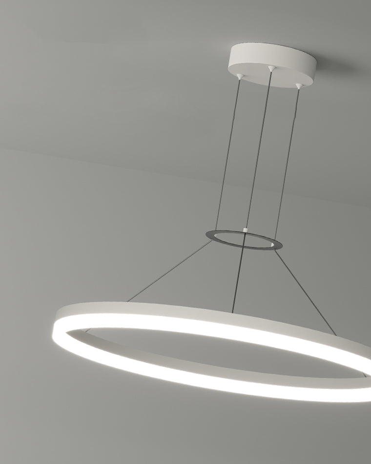 WOMO Lustre Cercle Led Noir/Blanc-WM2170