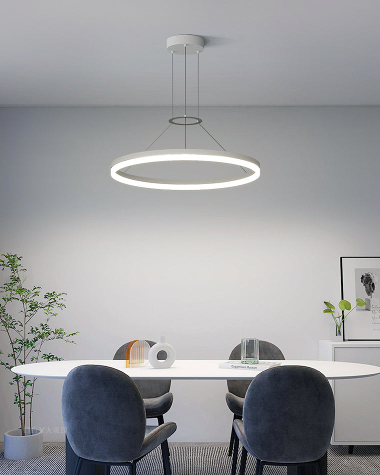 WOMO Lustre Cercle Led Noir/Blanc-WM2170