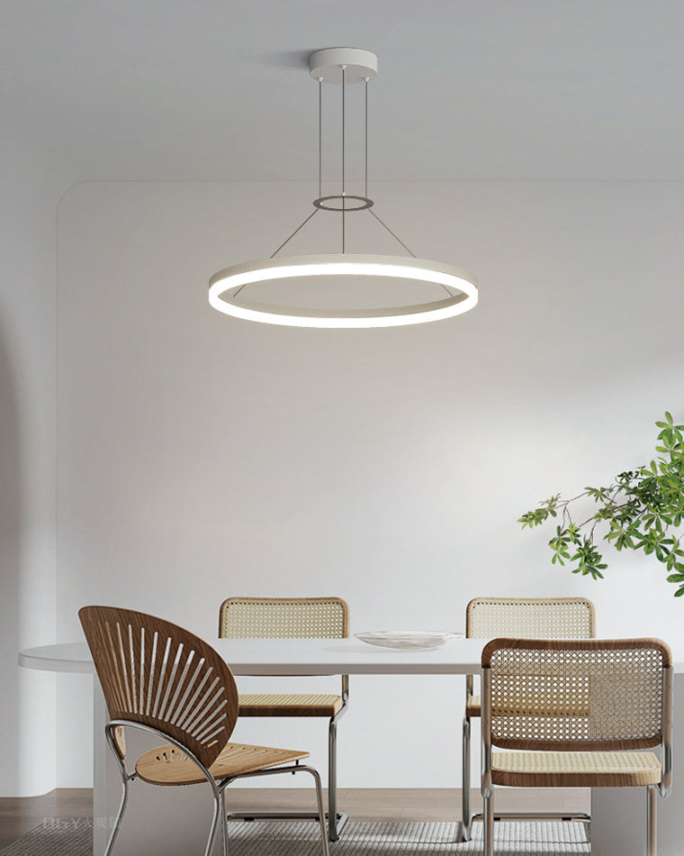 WOMO Lustre Cercle Led Noir/Blanc-WM2170