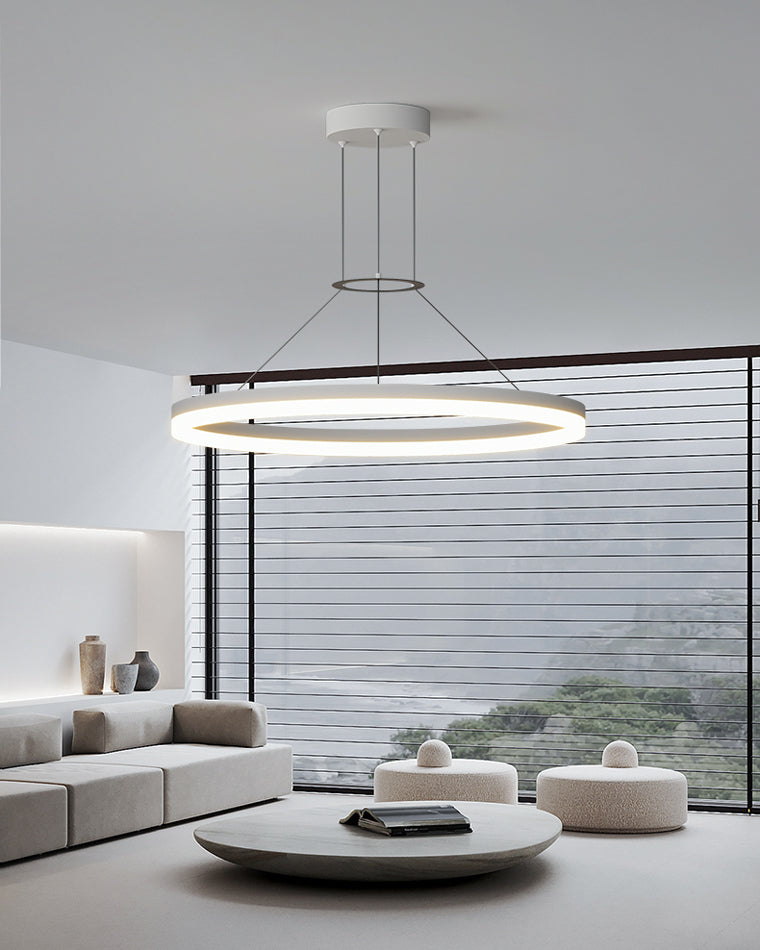 WOMO Lustre Cercle Led Noir/Blanc-WM2170