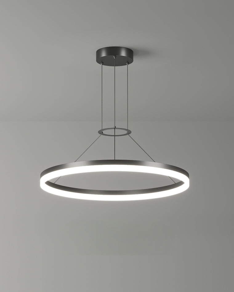 WOMO Lustre Cercle Led Noir/Blanc-WM2170