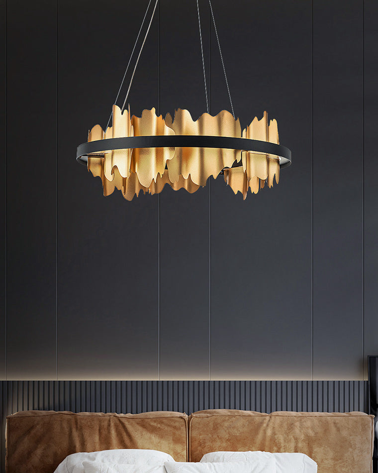 WOMO Lustre Rond Led Doré/Noir-WM2183