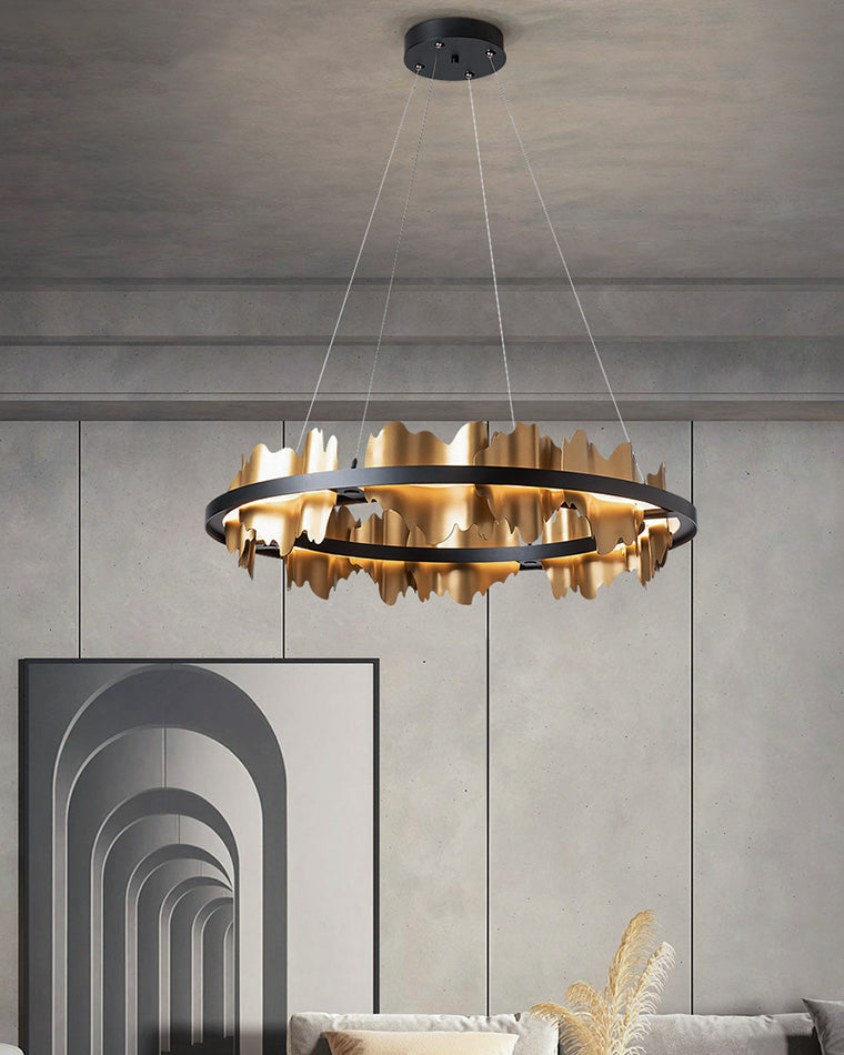 WOMO Lustre Rond Led Doré/Noir-WM2183