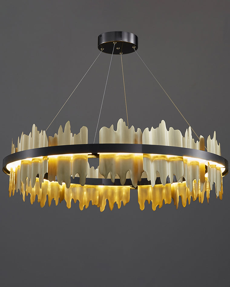 WOMO Lustre Rond Led Doré/Noir-WM2183
