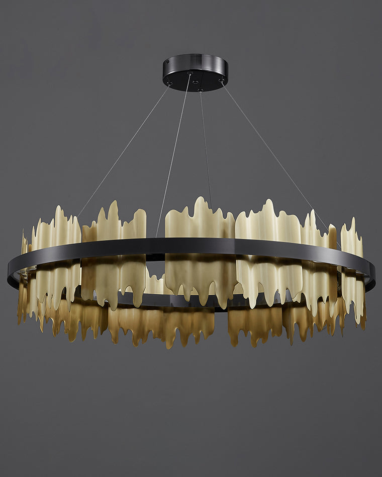 WOMO Lustre Rond Led Doré/Noir-WM2183