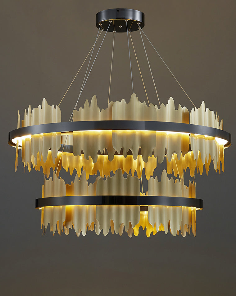 WOMO Lustre Rond Led Doré/Noir-WM2183