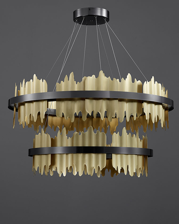 WOMO Lustre Rond Led Doré/Noir-WM2183