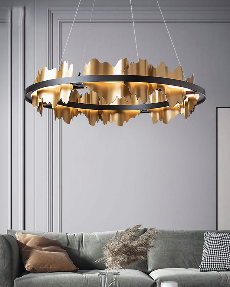 WOMO Lustre Rond Led Doré/Noir-WM2183