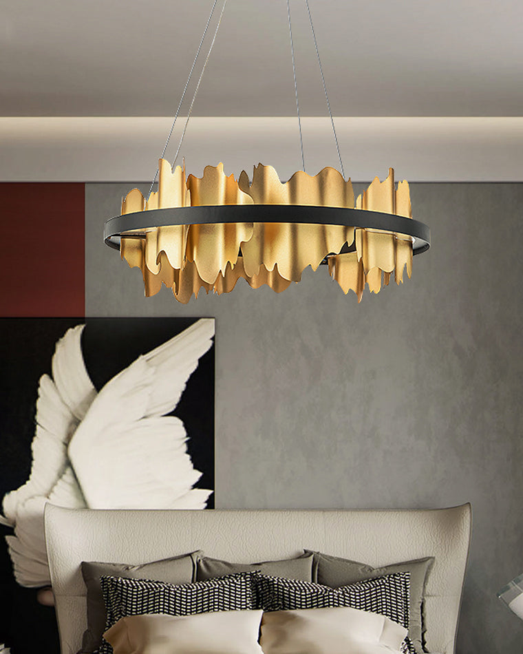 WOMO Lustre Rond Led Doré/Noir-WM2183