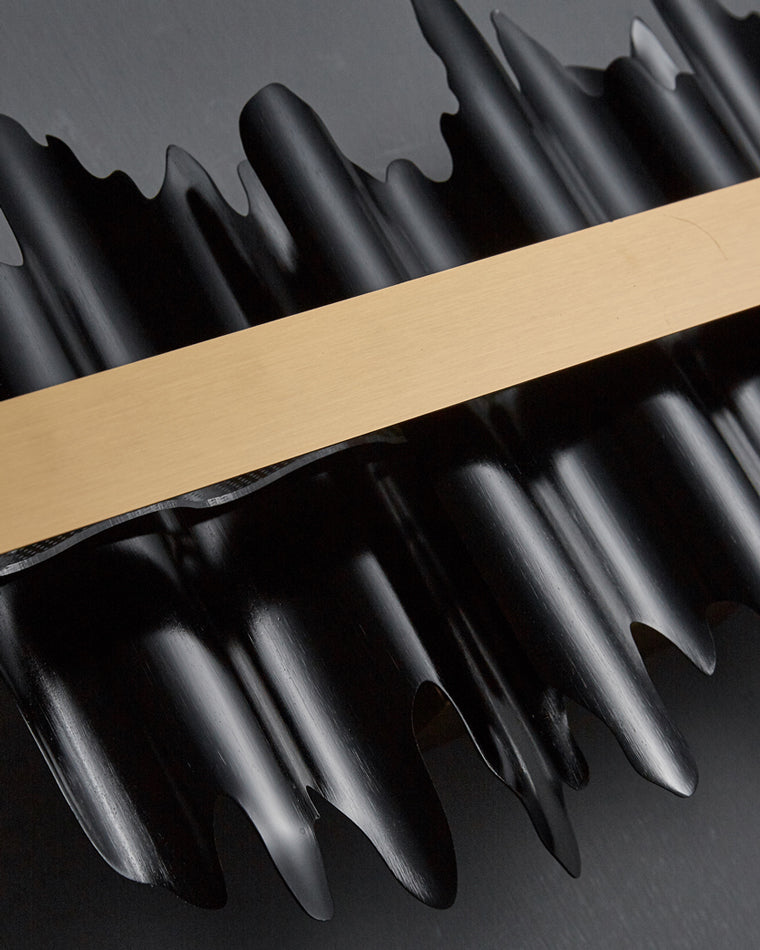 WOMO Gold/Black Iron Linear Chandelier-WM2184