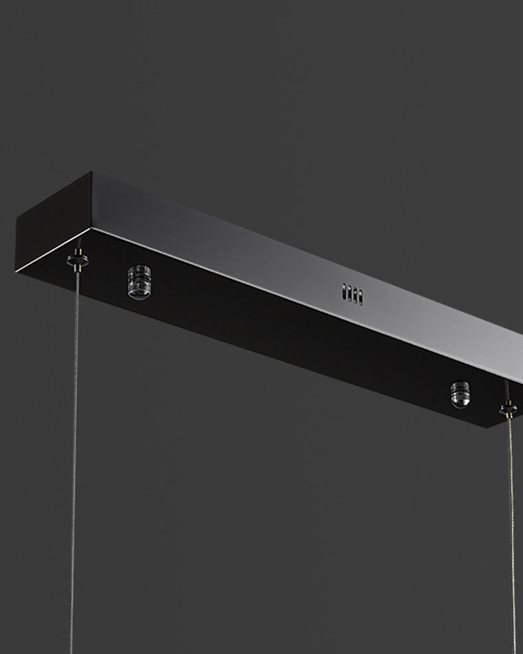WOMO Gold/Black Iron Linear Chandelier-WM2184