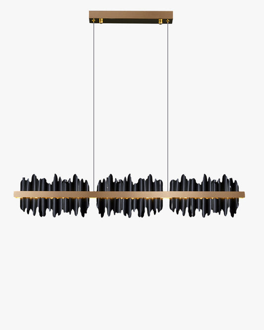WOMO Lustre Lineaire en Fer Doré/Noir-WM2184