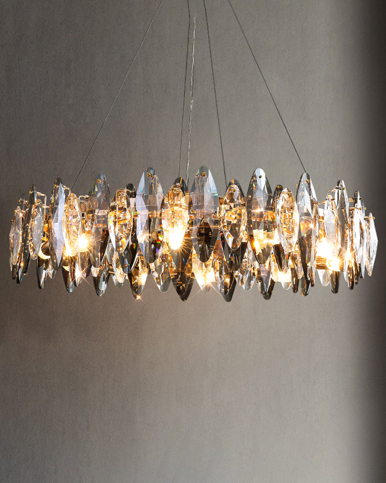 WOMO Lustre Luxe Rond Cristal Fumé-WM2187