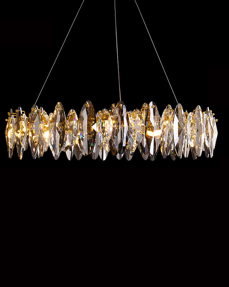 WOMO Lustre Luxe Rond Cristal Fumé-WM2187