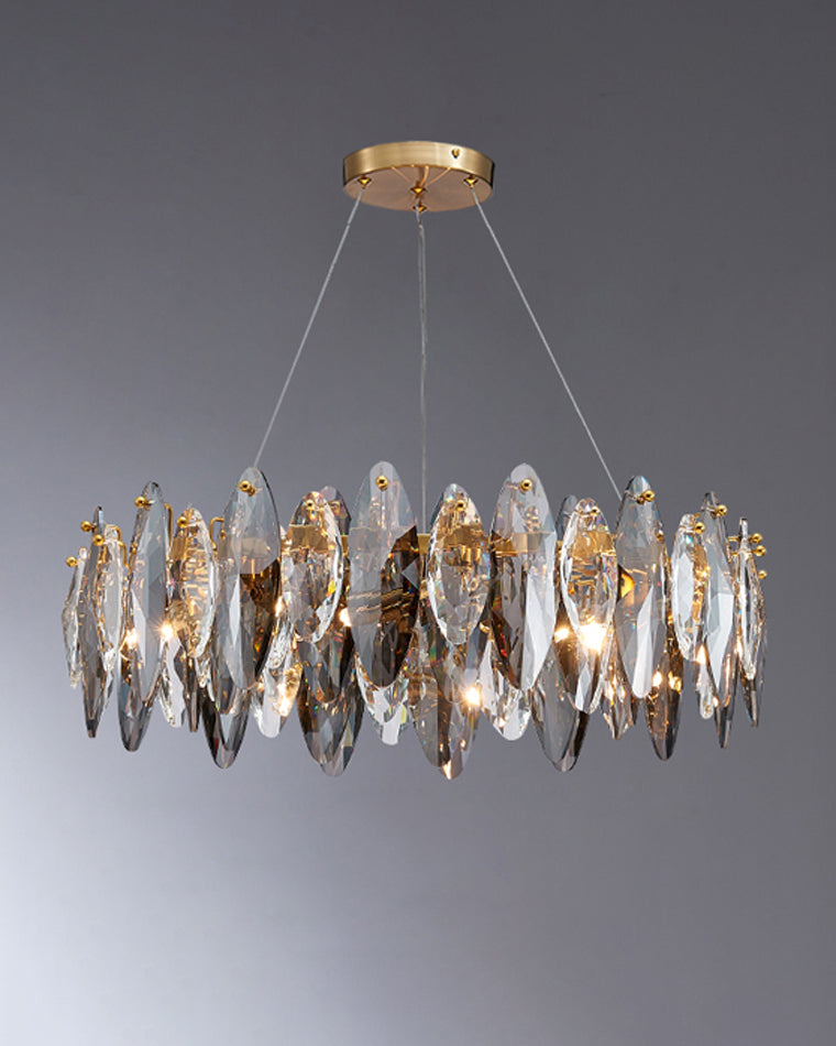 WOMO Lustre Luxe Rond Cristal Fumé-WM2187
